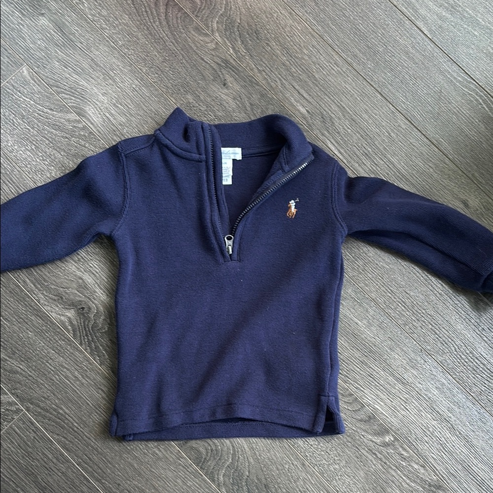 Polo by Ralph Lauren Blue Quarter-Zip Sweater